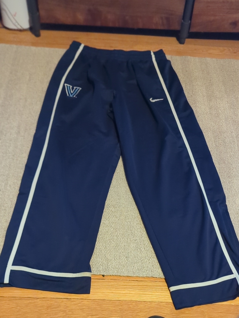 Mens Nike Elite Villanova Basketball Warm Up Pants Dri Fit Size XL Blue